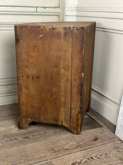 Mobile ad angolo in mogano e marmo bianco di Carrara, 1800 ca.