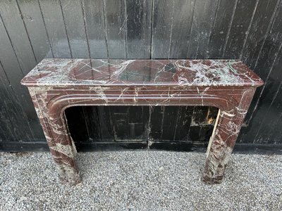 Louis XIV style Levanto marble mantel circa 1880