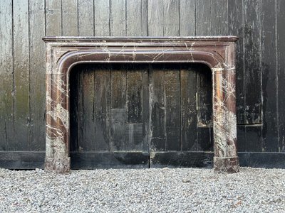 Louis XIV style Levanto marble mantel circa 1880