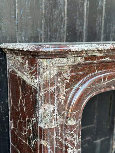 Louis XIV style Levanto marble mantel circa 1880