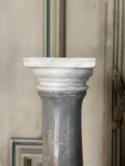 Pair De Colonnes En Marbre De Trois Couleurs, Grand Tour Circa 1880