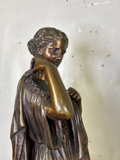 Diane De Gabies, Grand Bronze D’après L’antique Patine Médaille