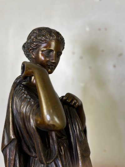 Diane De Gabies, Grand Bronze D’après L’antique Patine Médaille