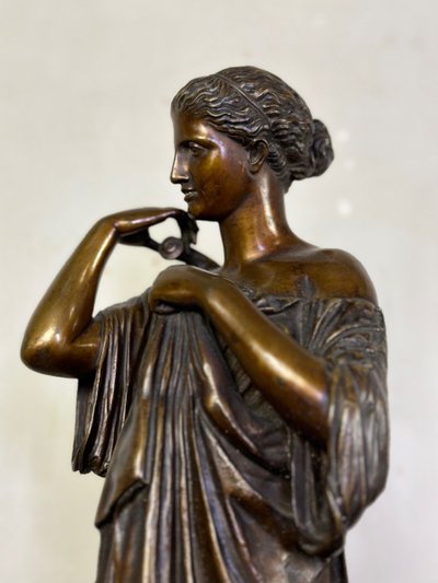 Diane De Gabies, Grand Bronze D’après L’antique Patine Médaille