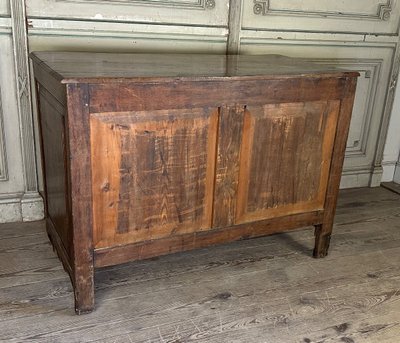 Commode Louis XV En Chêne Sculpté, XVIIIème Siècle