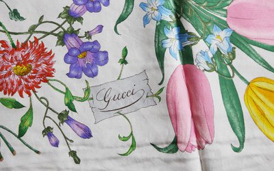 Gucci square, scarf  Perfect condition, C.1970