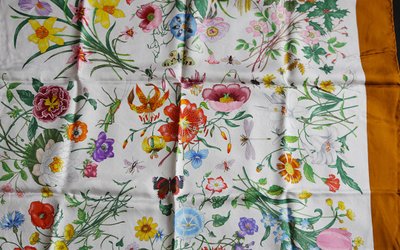 Gucci square, scarf  Perfect condition, C.1970