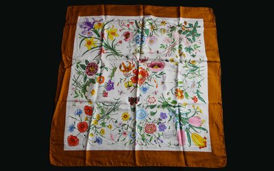Gucci square, scarf  Perfect condition, C.1970