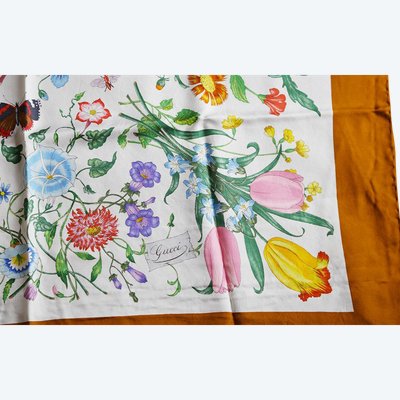 Gucci square, scarf  Perfect condition, C.1970