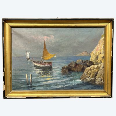 Paysage enchanteur de Sorrente, fin du XIXe siècle