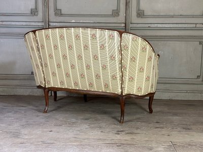 Louis XV Style Carved Wood Basket Bench Circa 1880