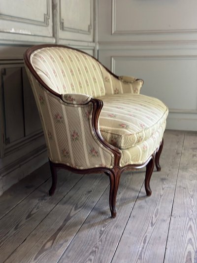 Louis XV Style Carved Wood Basket Bench Circa 1880