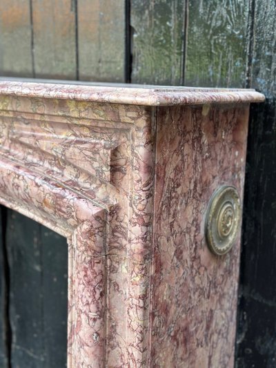Kamin Im Stil Louis XIV Aus Brokatmarmor Violett Um 1880