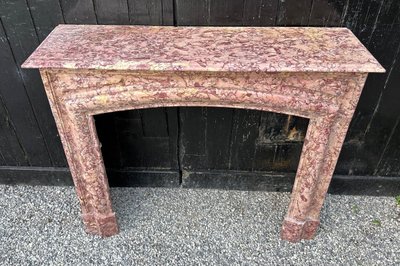 Kamin Im Stil Louis XIV Aus Brokatmarmor Violett Um 1880