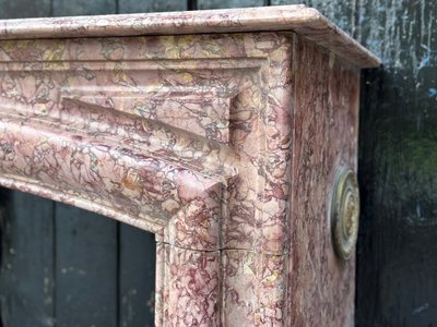 Kamin Im Stil Louis XIV Aus Brokatmarmor Violett Um 1880