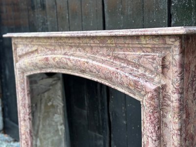 Kamin Im Stil Louis XIV Aus Brokatmarmor Violett Um 1880