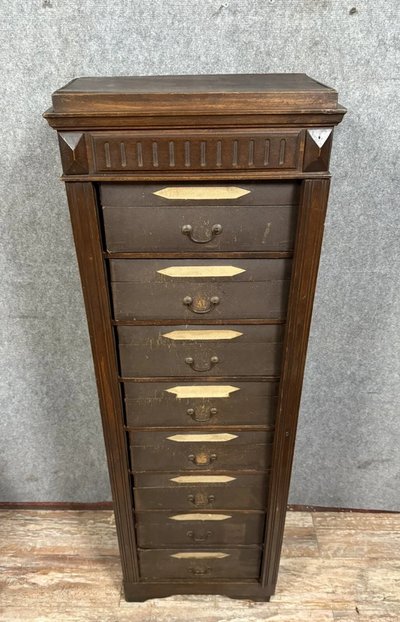 Kartonierer Epoche Napoleon III aus Eiche um 1850