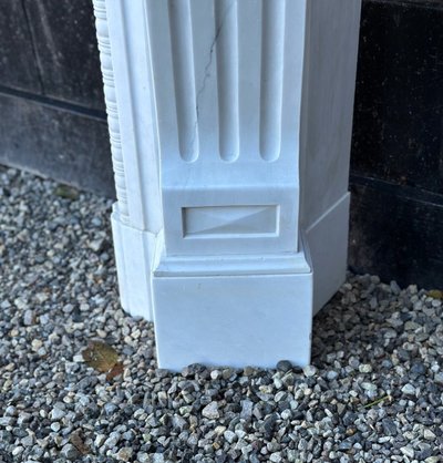Kamin Napoleon III Aus Carrara Marmor Um 1880