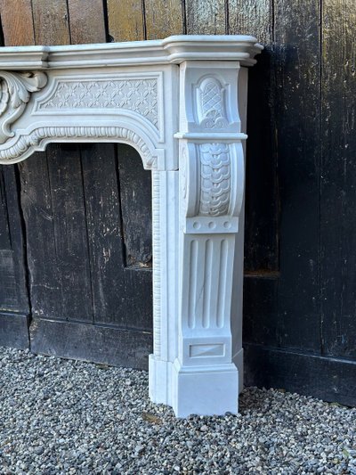 Kamin Napoleon III Aus Carrara Marmor Um 1880