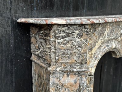 Regency Kamin Aus Grauem Marmor Des Ardennes, 18. Jahrhundert