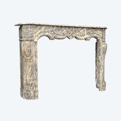 Regency Kamin Aus Grauem Marmor Des Ardennes, 18. Jahrhundert