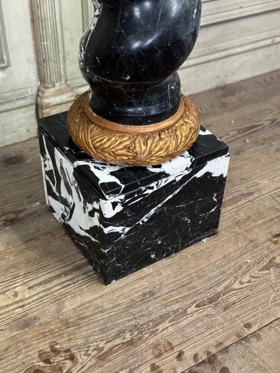 Pair Of Large Antique Marble Twisted Columns, 19th Century