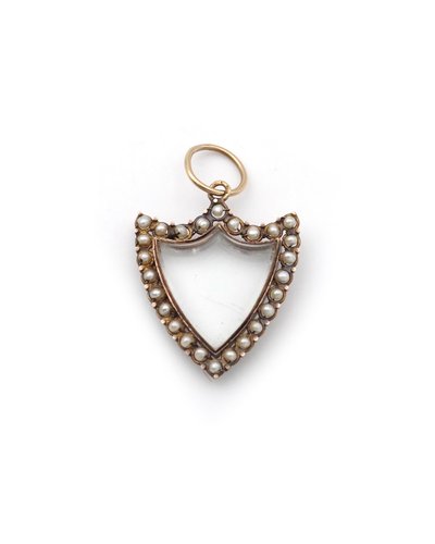 Pendentif médaillon porte-photo écusson Napoléon 1er en or 18k, Médaillon 1er Empire