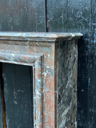Kamin Im Stil Louis XIV Aus Marmor De Rance, Um 1880