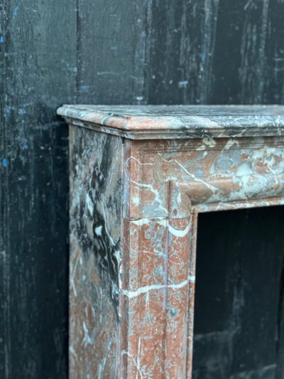 Kamin Im Stil Louis XIV Aus Marmor De Rance, Um 1880