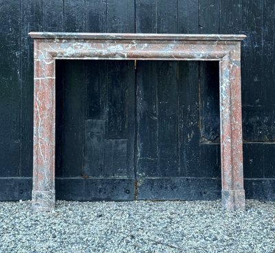 Kamin Im Stil Louis XIV Aus Marmor De Rance, Um 1880