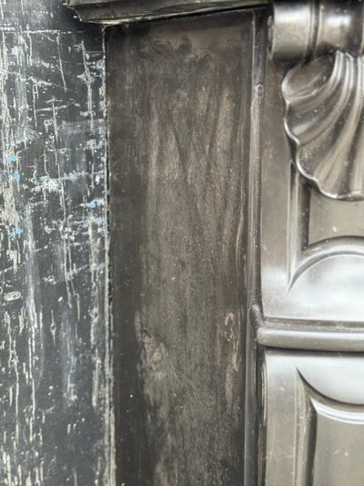 Louis XV Style Black Belgian Marble Mantel circa 1880