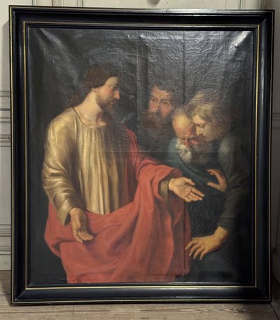 "Öl Auf Leinwand Nach Rubens' Triptychon, Um 1800