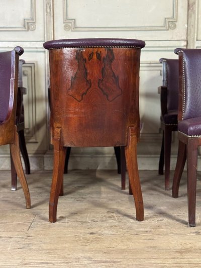 Suite De 4 Chaises Et 4 Fauteuils Artdeco En Palissandre Vers 1930