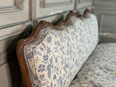 Louis XV Carved Wood Bench with Oak Patina 18th Century