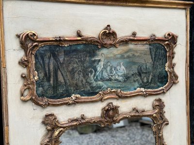 Miroir De Cheminée Ou Trumeau, Oil on canvas and gilded wood, 18th century