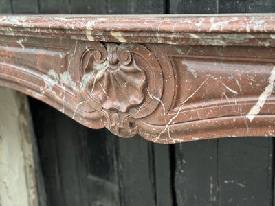 Louis XV style mantel in Rance marble, circa 1880
