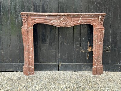 Louis XV style mantel in Rance marble, circa 1880