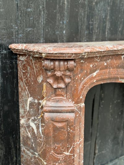 Louis XV style mantel in Rance marble, circa 1880