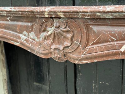 Louis XV style mantel in Rance marble, circa 1880