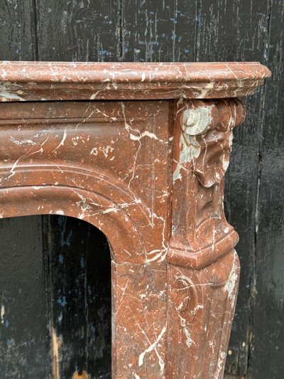 Louis XV style mantel in Rance marble, circa 1880