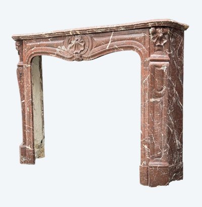 Louis XV style mantel in Rance marble, circa 1880