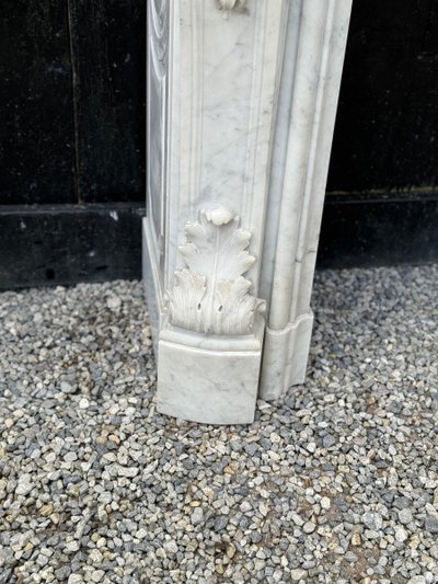 Remarkable Louis XV Style Carrara Marble Mantel Circa 1880