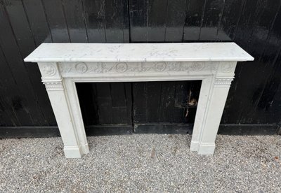 Louis XVI Style Carrara Marble Mantel Circa 1880