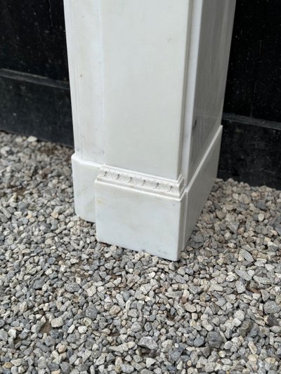 Louis XVI Style Carrara Marble Mantel Circa 1880