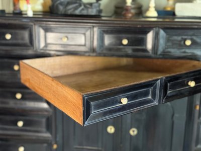 Antwerp Cabinet in Ebony and Bone, 17th Century