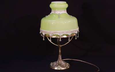 Lampada Art Déco di Leleu