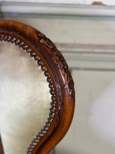 Pair Of Louis XV Style Bergères In Finely Carved Walnut About 1920
