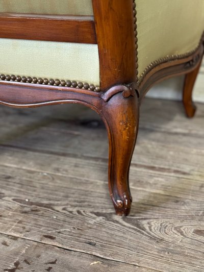 Pair Of Louis XV Style Bergères In Finely Carved Walnut About 1920