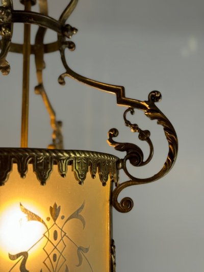 Napoleon III Style Bronze Lantern Circa 1900