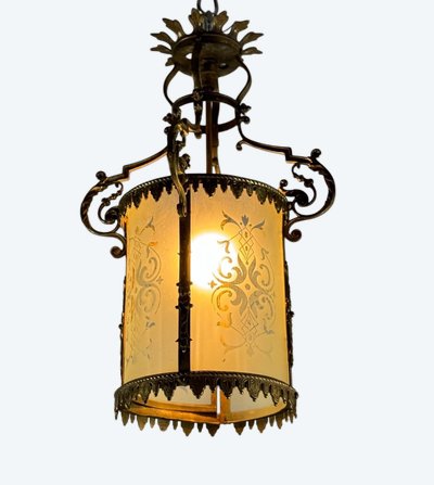 Napoleon III Style Bronze Lantern Circa 1900